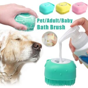 Silicone Pet Bath Massage Gloves Brush - Dog Grooming Supplies