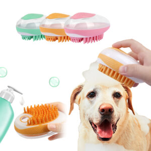 Dog Bath Brush: Soft Silicone Dog Bath Grooming Tool